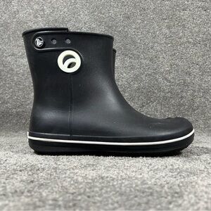 Crocs Jaunt Shorty Womens Size 8 Black Rubber Waterproof Muk Rain Boots